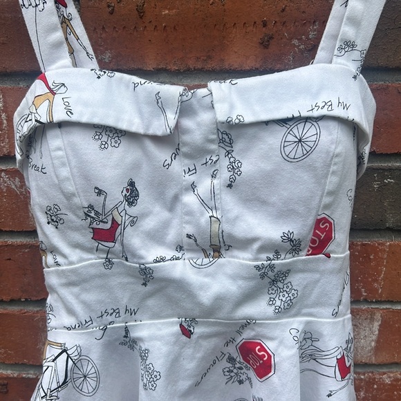 Varga Retro White Patterned Pinup Dress Size XS - Picture 5 of 12